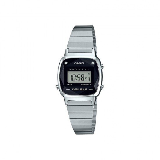 Casio General LA670WAD-1 Silver Stainless Steel Band Women Youth Watch