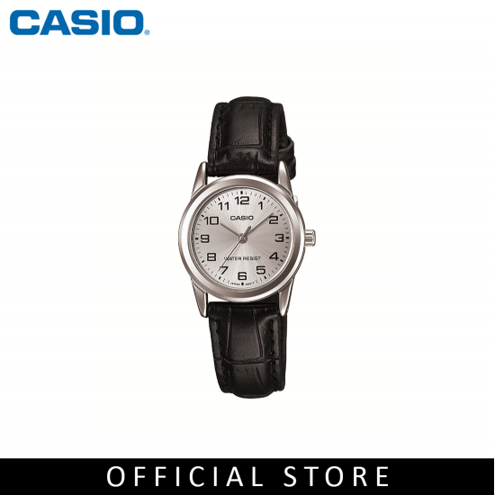 Casio General LTP-V001L-7B Black Leather Band Women Watch