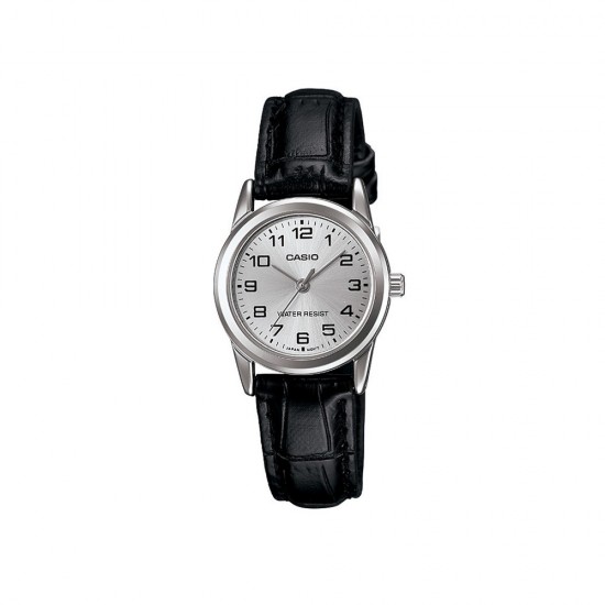 Casio General LTP-V001L-7B Black Leather Band Women Watch