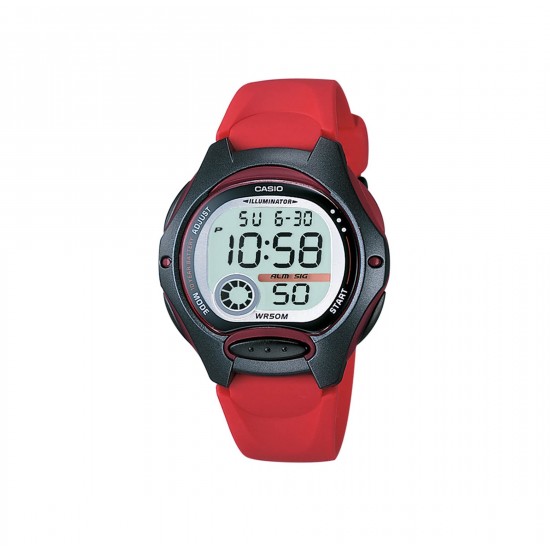 Casio General LW-200-4A Red Resin Band Unisex Sports Watch