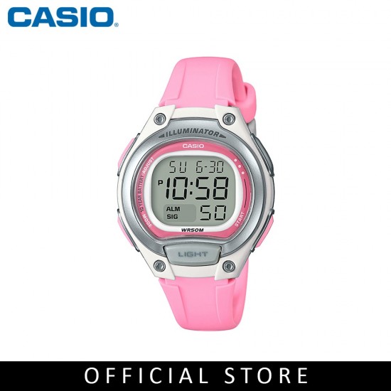 Casio General LW-203-4A Youth Digital Pink Resin Band Women Watch