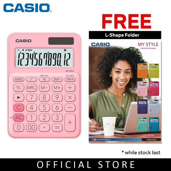 Casio Colorful Calculator MS-20UC-PK Pink
