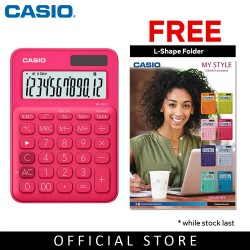 Casio Colorful Calculator MS-20UC-RD Fuchsia