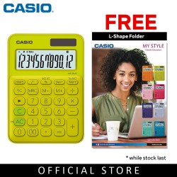 Casio Colorful Calculator MS-20UC-YG Yellow Green