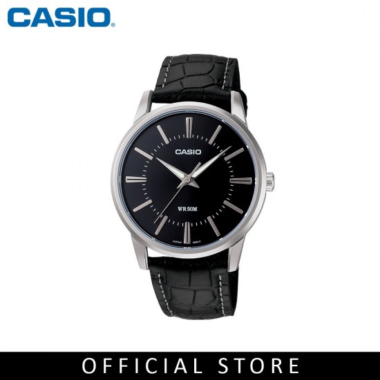 Casio General MTP-1303L-1A Black Leather Band Men Watch
