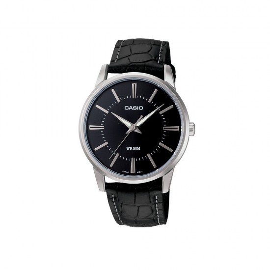 Casio General MTP-1303L-1A Black Leather Band Men Watch