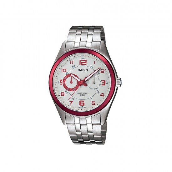 Casio General MTP-1353D-8B3 Silver Stainlee Steel Band Men Watch