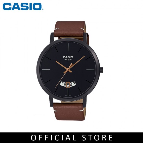 Casio General MTP-B100BL-1E Brown Leather Band Men Watch