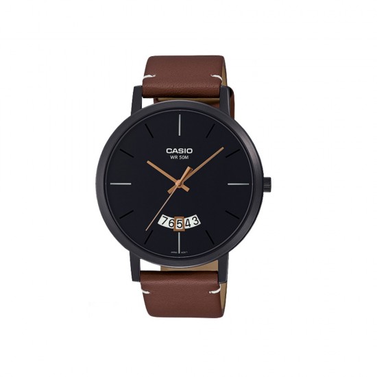 Casio General MTP-B100BL-1E Brown Leather Band Men Watch