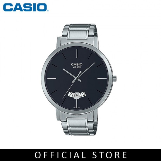 Casio General MTP-B100D-1E Silver Stainless Steel Band Men Watch