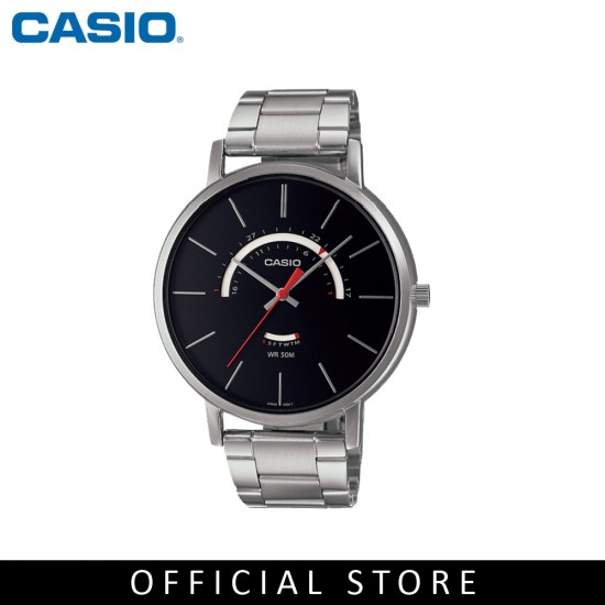 Casio General MTP-B105D-1A Silver Stainless Steel Band Men Watch