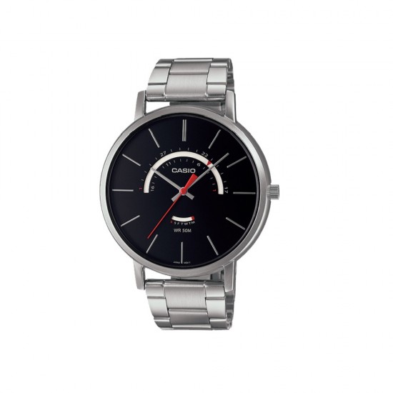 Casio General MTP-B105D-1A Silver Stainless Steel Band Men Watch