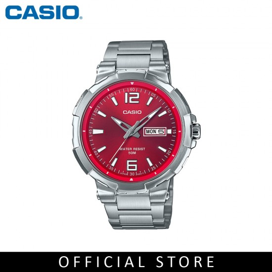 Casio General MTP-E119D-4A Silver Stainless Steel Band Men Watch