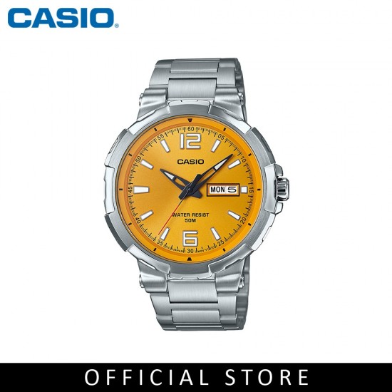 Casio General MTP-E119D-9A Silver Stainless Steel Band Men Watch