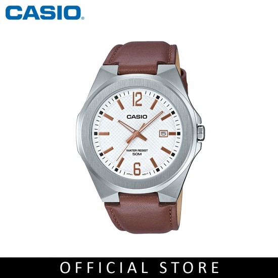 Casio General MTP-E158L-7A Brown Leather Band Men Watch