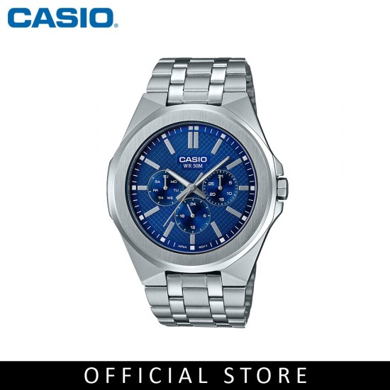 Casio General MTP-SW330D-2A Silver Stainless Steel Band Men Watch
