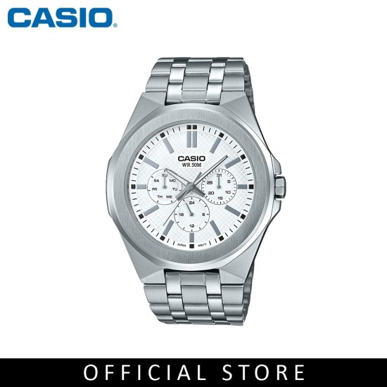 Casio General MTP-SW330D-7A Silver Stainless Steel Band Men Watch