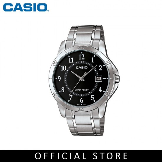 Casio General MTP-V004D-1B Silver Stainless Steel Band Men Watch