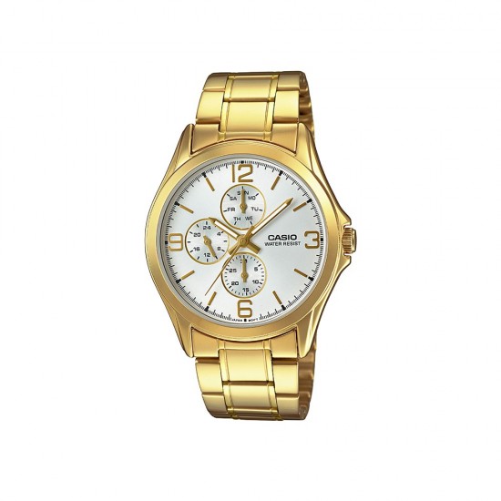 Casio General MTP-V301G-7A Gold Stainless Steel Band Men Watch