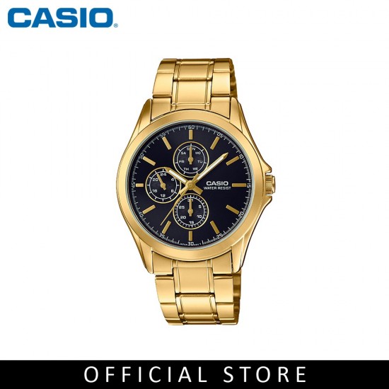 Casio General MTP-V302G-1A Gold Stainless Steel Band Men Watch