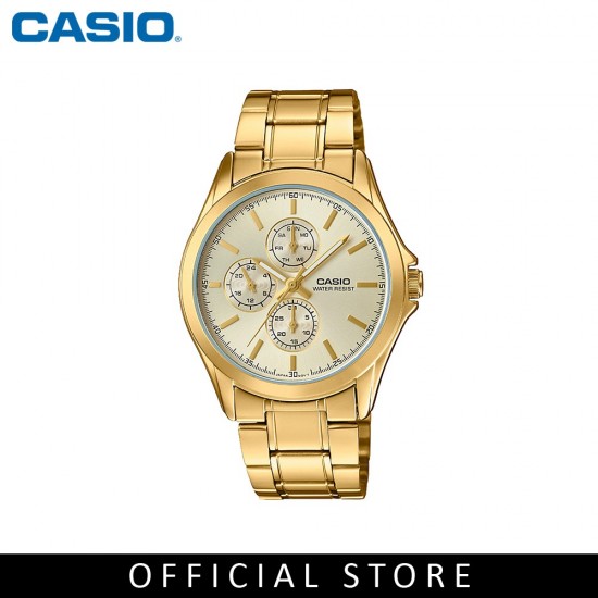 Casio General MTP-V302G-9A Gold Stainless Steel Band Men Watch