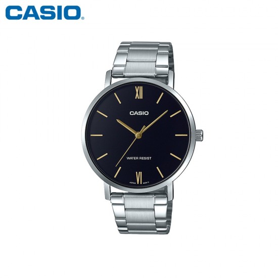 Casio General MTP-VT01D-1B Stainless Steel Band Men Watch