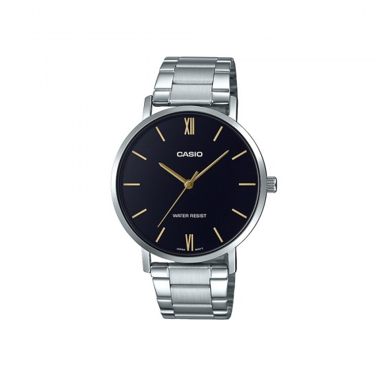Casio General MTP-VT01D-1B Stainless Steel Band Men Watch
