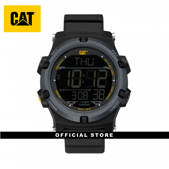 CAT CROSSFIRE DIGITAL OB-147-21-141 BLACK PU STRAP MEN WATCH