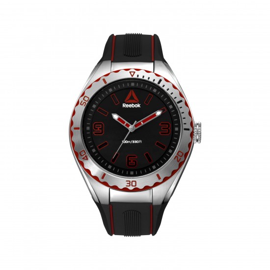 Reebok Emom 1.0 RD-EMO-G2-S1IB-BR Black Silicone Strap Men Watch