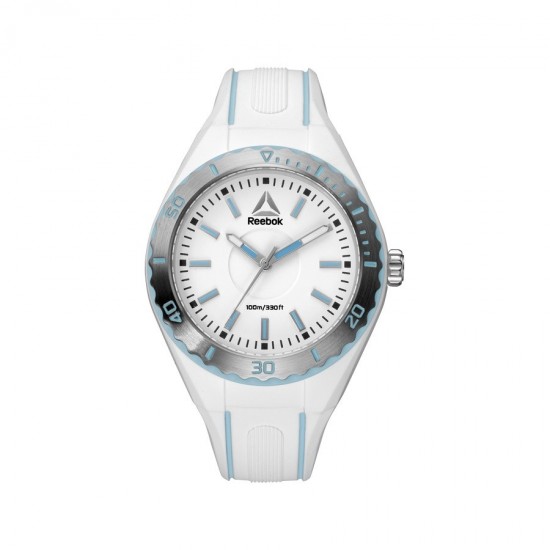 Reebok Emom 1.0 RD-EMO-L2-PWIW-W1 White Silicone Strap Women Watch