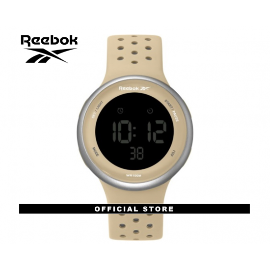 REEBOK UNISEX ELEMENTS SILVER RV-ELE-U9-PCIC-BC SILICON STRAP WATCH