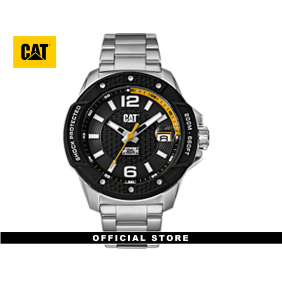 CAT SHOCKMASTER EVO BLACK SJ-141-11-131 STAINLESS STEEL STRAP MEN WATCH