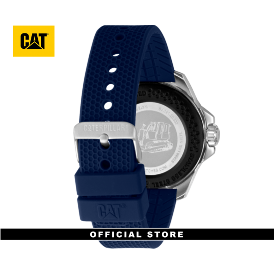 CAT SHOCKMASTER EVO BLUE SJ-141-26-637 SILICON STRAP MEN WATCH