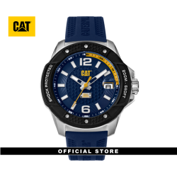 CAT SHOCKMASTER EVO BLUE SJ-141-26-637 SILICON STRAP MEN WATCH