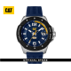 CAT SHOCKMASTER EVO BLUE SJ-141-26-637 SILICON STRAP MEN WATCH