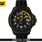 CAT SHOCKMASTER EVO BLACK SILVER SJ-161-21-137 SILICON STRAP MEN WATCH