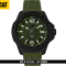CAT SHOCKMASTER EVO MILITARY GREEN SJ-161-23-331 SILICON STRAP MEN WATCH