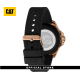 CAT SHOCKMASTER EVO BLACK ROSE GOLD SJ-191-21-139 SILICON STRAP MEN WATCH