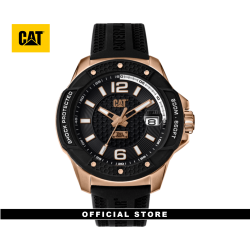CAT SHOCKMASTER EVO BLACK ROSE GOLD SJ-191-21-139 SILICON STRAP MEN WATCH