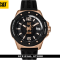 CAT SHOCKMASTER EVO BLACK ROSE GOLD SJ-191-21-139 SILICON STRAP MEN WATCH