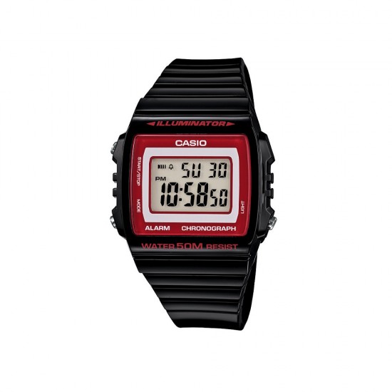 Casio General W-215H-1A2 Black Resin Band Unisex Youth Watch