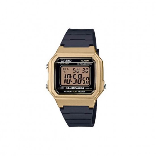 Casio General W-217HM-9A Black Resin Band Watch